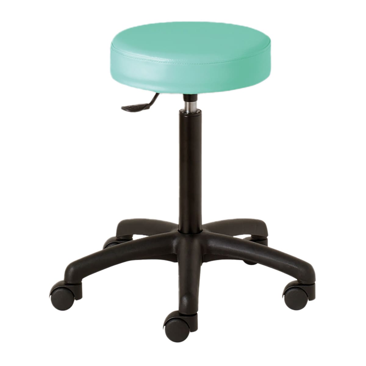 Tabouret assise ronde, base ABS noire